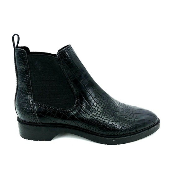 Treasure & Bond Womens Gabriela Pull On Ankle Boot Black Faux Leather Sz 9 M - Picture 1 of 10